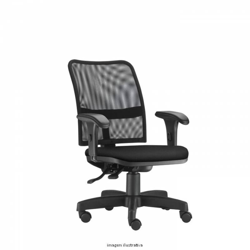 Cadeira para Escritório com Braço Regulável Valor Alto de Pinheiros - Cadeira Giratória para Escritório